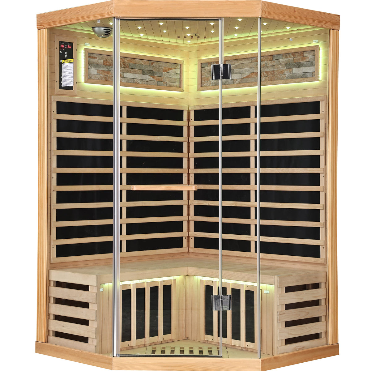 Double Person Indoor Sauna Room – Canadian Hemlock | Carbon Heating
