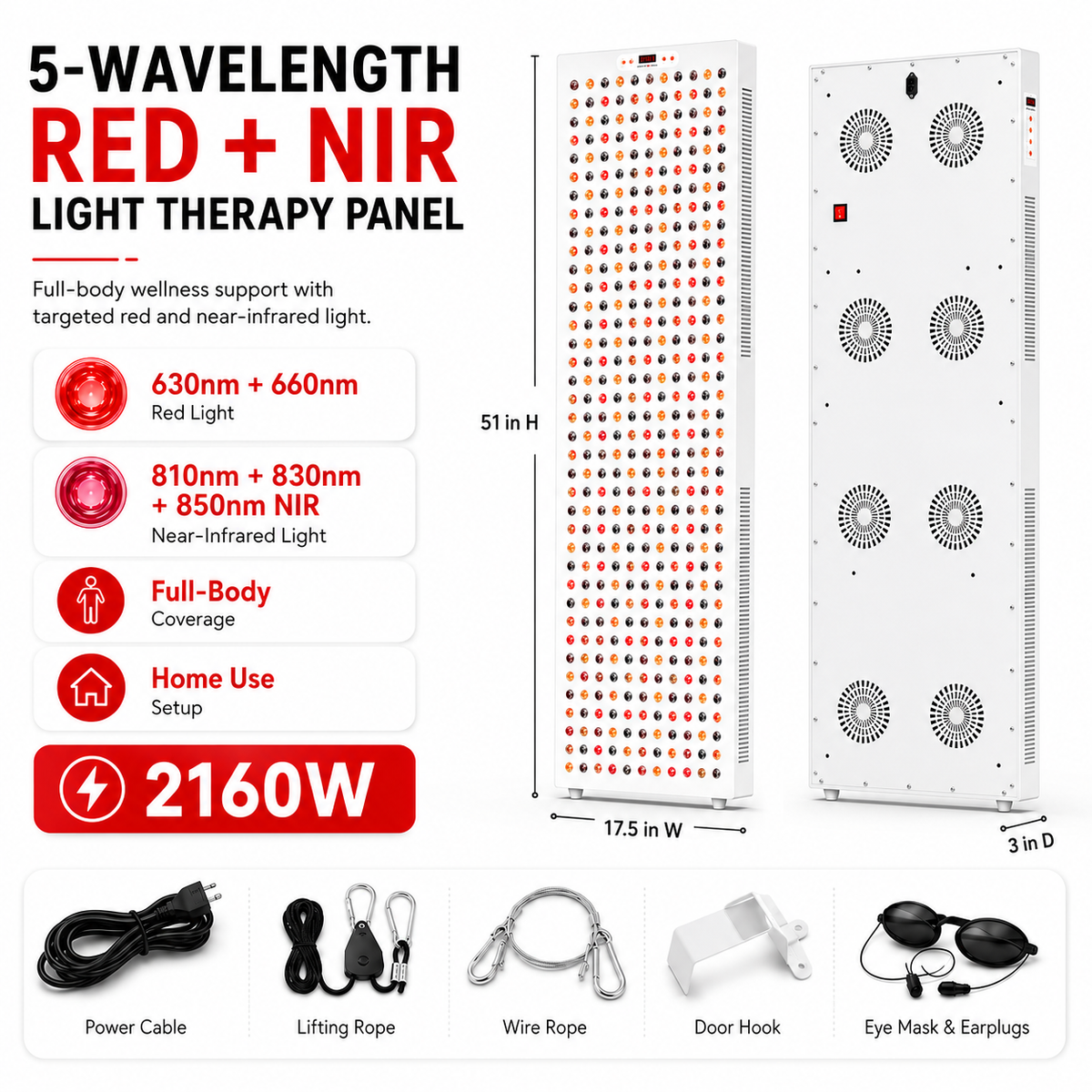 iReliev Full-Body Red & Near-Infrared Light Panel