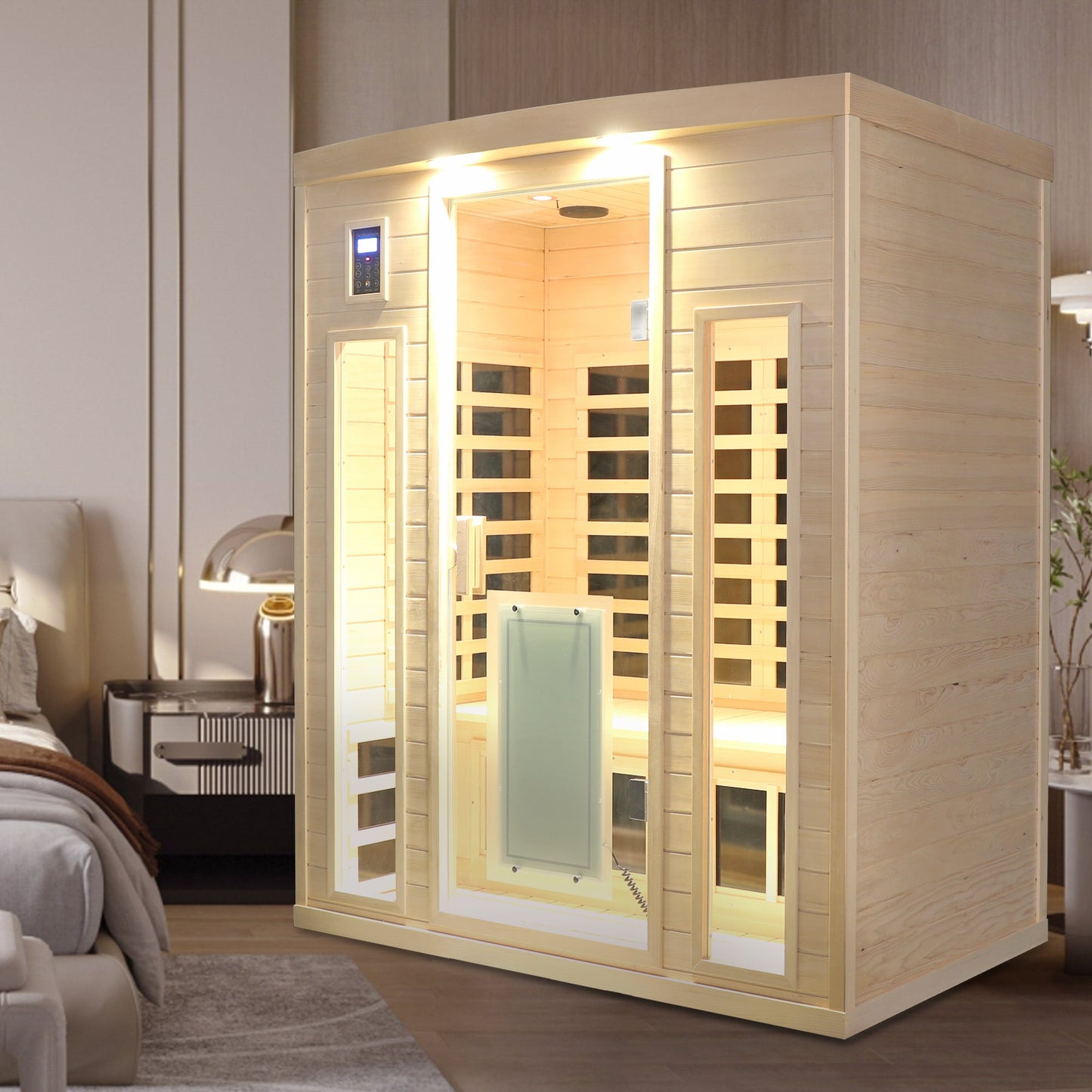 Hemlock Wood Far-Infrared Indoor Three Person Sauna Room