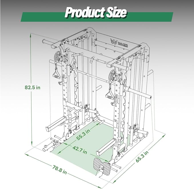 MAJOR FITNESS B52 Smith Machine Home Gym with Dual Pulleys