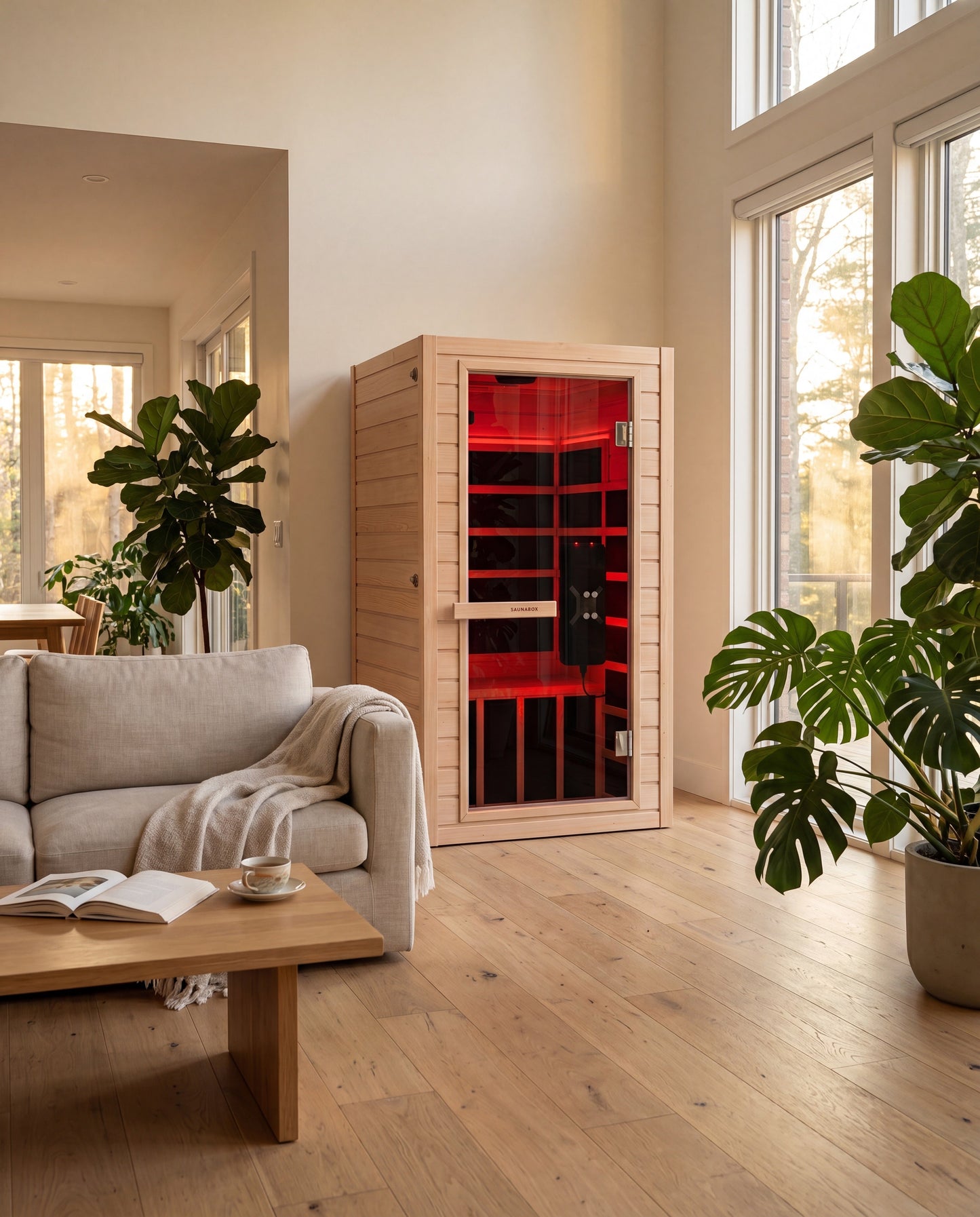 SaunaBox® Solara: 1-Person Full Spectrum Infrared Sauna