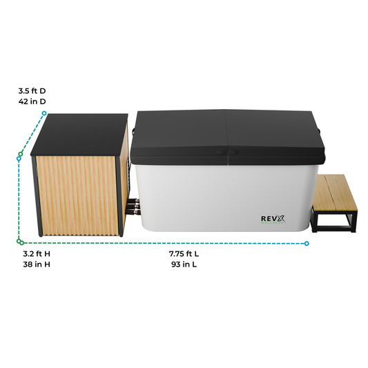 RevX X Tub Cold Plunge System with LUX Chiller and Filtration