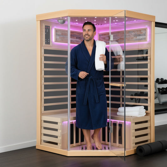 Double Person Indoor Sauna Room – Canadian Hemlock | Carbon Heating
