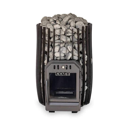 Cozy Heat SW Cylindrical Wood-Burning Sauna Stove with Sauna Stones