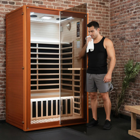 2-Person Home Infrared Sauna | Canadian Hemlock Wood | Carbon Heating Panels
