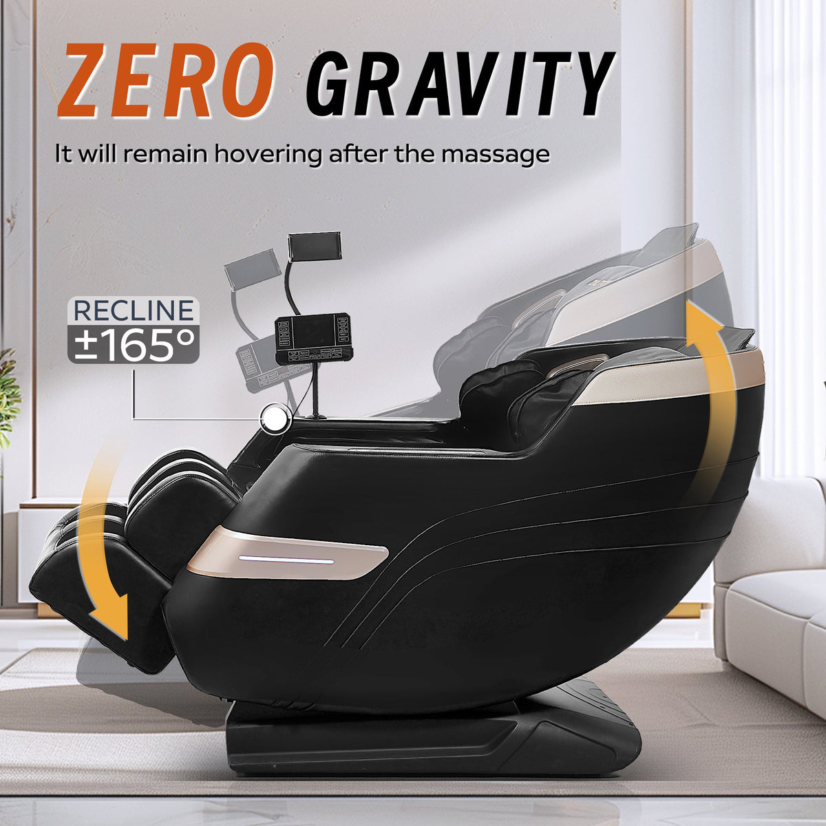 Full-Body Massage Chair with Bluetooth & Zero-Gravity Recliner