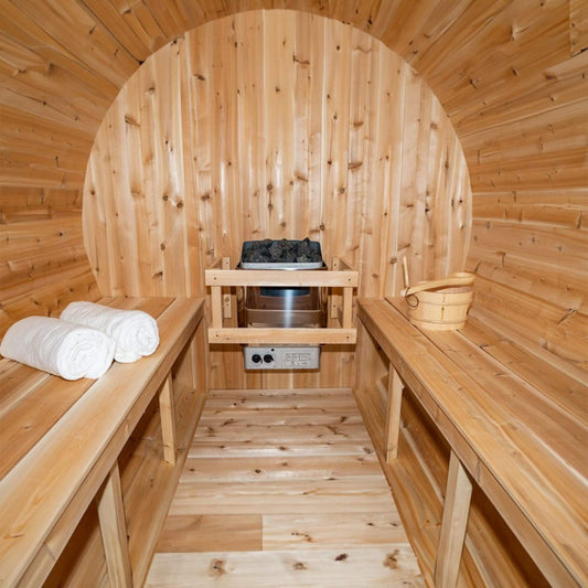 Dundalk Leisurecraft Serenity Barrel Sauna | 4-Person | Eastern White Cedar | CTC2245W