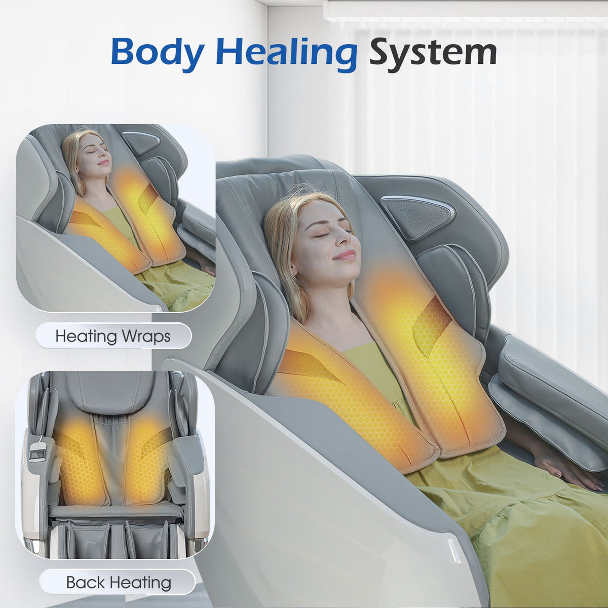 Bosscare GR8686 SL Track Zero Gravity Massage Chair – Gray