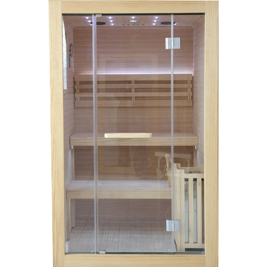 Double-Person 3000W Indoor Sauna Room – Chilean Pine Home Sauna