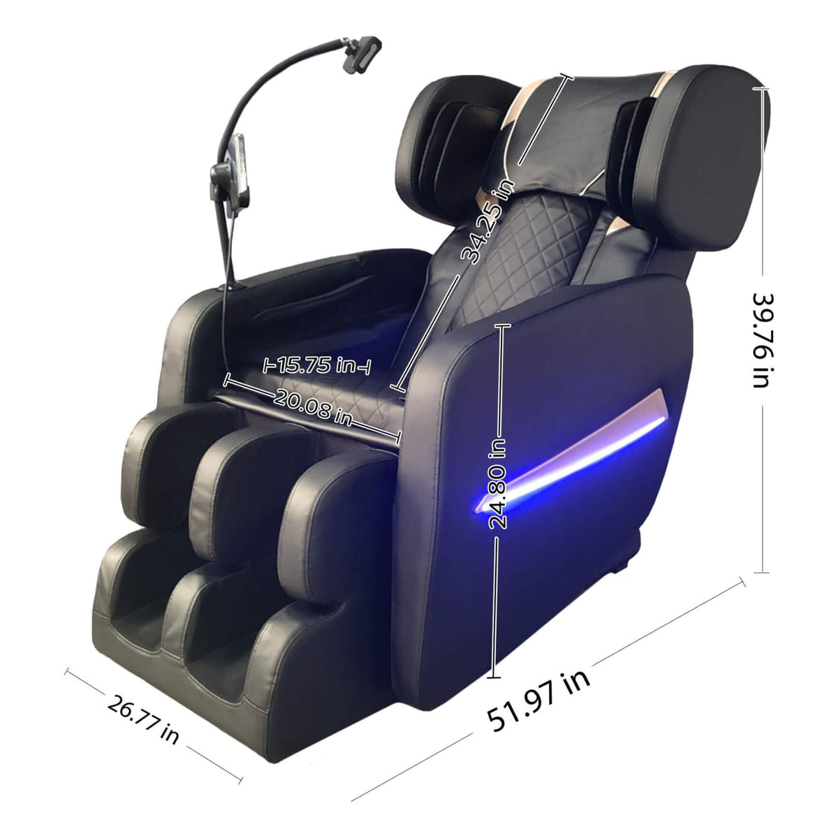 Airvana Nocturne Full-Body Zero-Gravity Massage Chair with Retractable Footrest