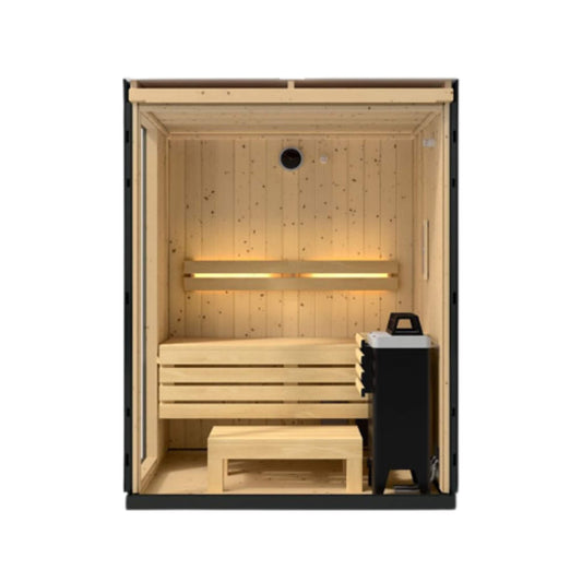 Kohler C1 Indoor Sauna Kit – Graphite Gray Freestanding & Alcove Design