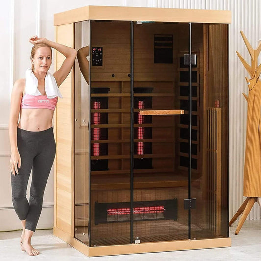 Thermora Valen 2-Person Low EMF Far Infrared Sauna with Panoramic Glass | 2000W