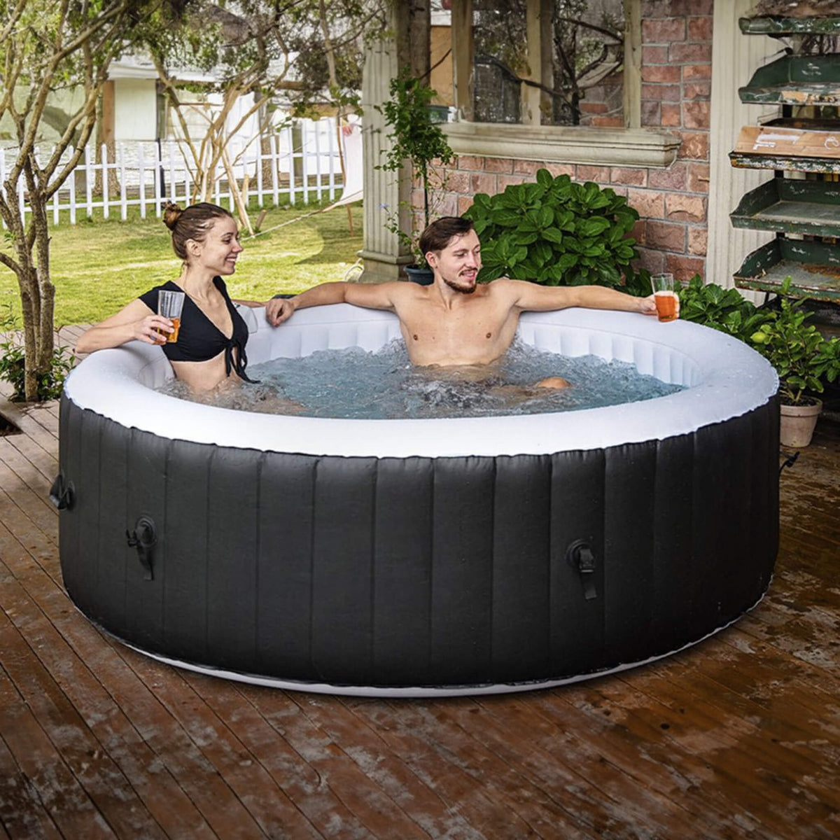 Premium 6-Person Inflatable Hot Tub – 265 Gal with 130 Jets