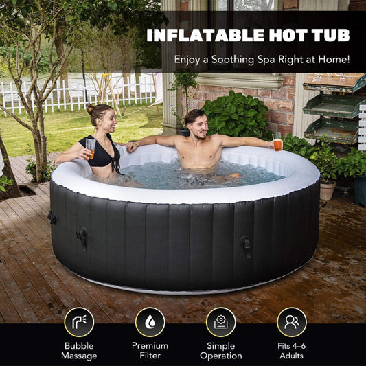 Premium 6-Person Inflatable Hot Tub – 265 Gal with 130 Jets
