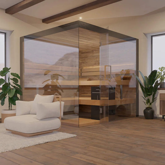 ThermaSol Lumaria Indoor Glass Sauna Cabin – 2 to 5 Person