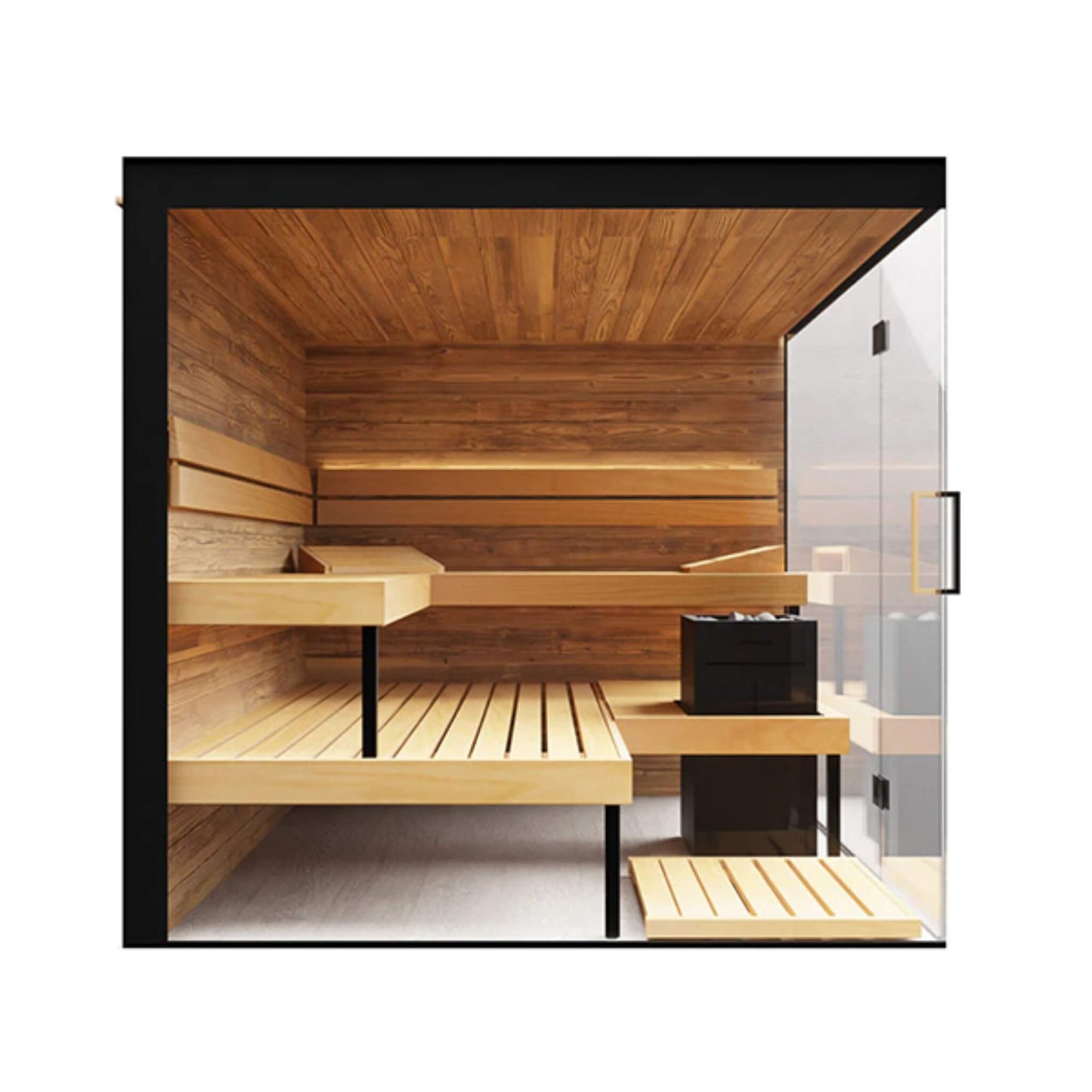 ThermaSol Lumaria Indoor Glass Sauna Cabin – 2 to 5 Person