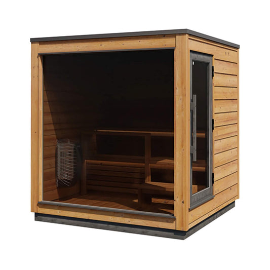 ThermaSol Nordic Dawn 4-Person Fully Assembled Outdoor Sauna Cabin