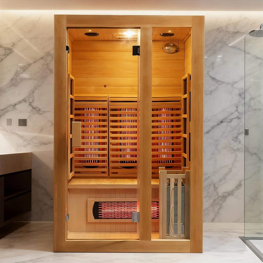 Rövia Luma 2-Person Indoor Hybrid Sauna Room | Infrared + Steam