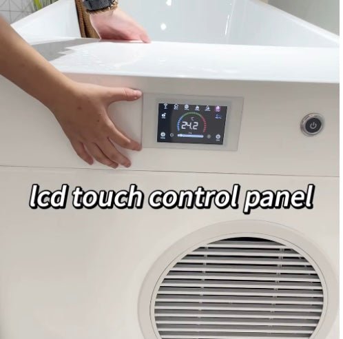 Cold & Hot Plunge Pool With Integrated Chiller Heater | Wood & Stainless Steel