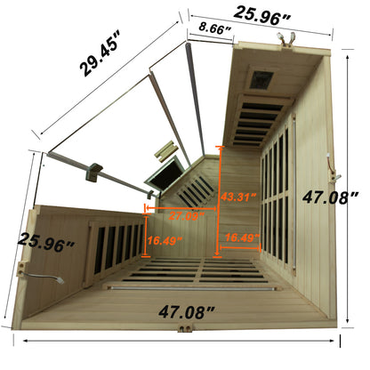 Corner Hemlock Full-Glass Sauna – Wizzisaunas SH07