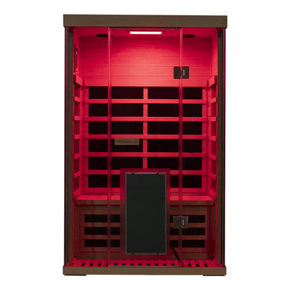 2-Person Hemlock Full-Glass Sauna – Wizzisaunas SH02