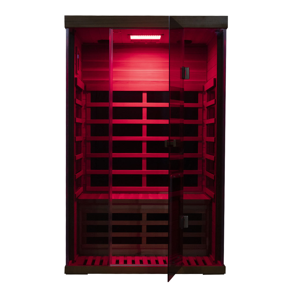 2-Person Red Cedar Full-Glass Sauna – Wizzisaunas SR02