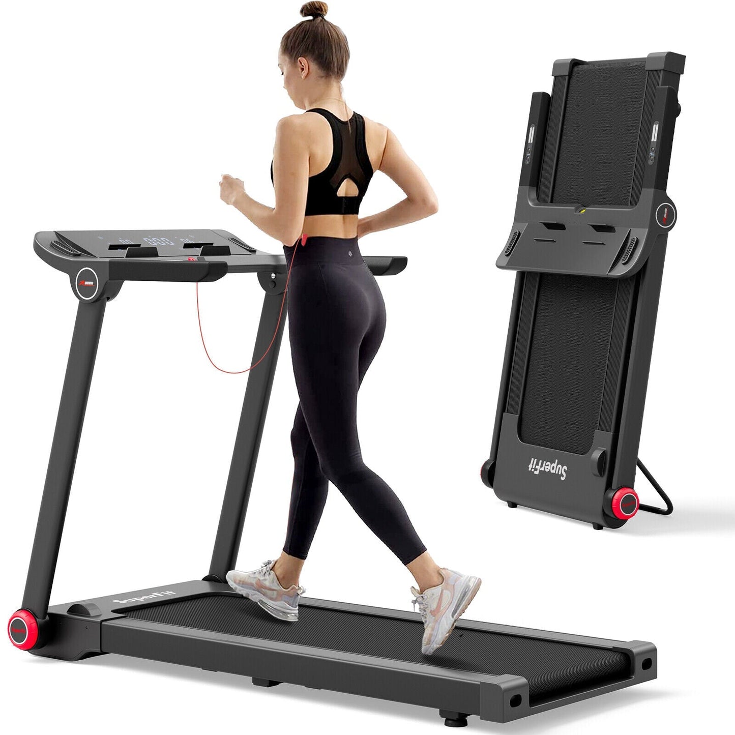 3.75HP Folding Treadmill with App Control and 12 Preset Programs