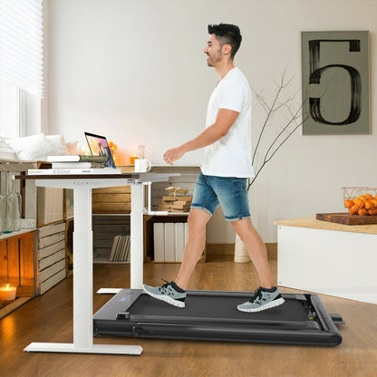 2-in-1 Folding Treadmill with Under-Desk Walking & Running Modes