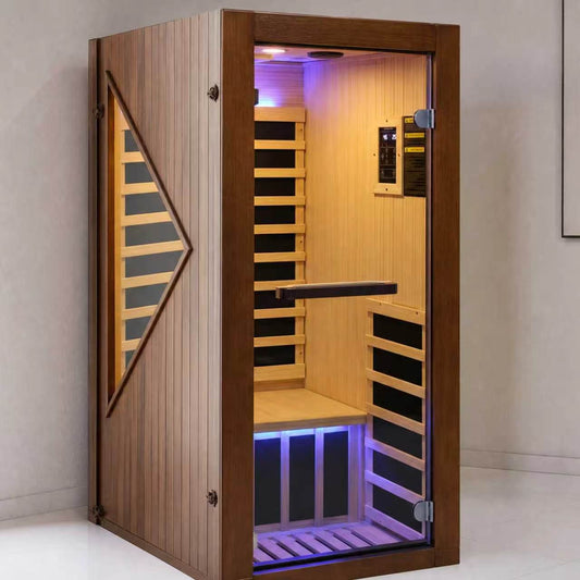 1090W Indoor Pine Sauna with Six Heating Plates