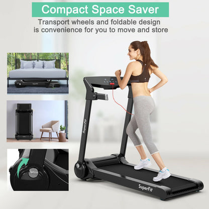 3HP Folding Treadmill with Bluetooth Speaker – Home & Office