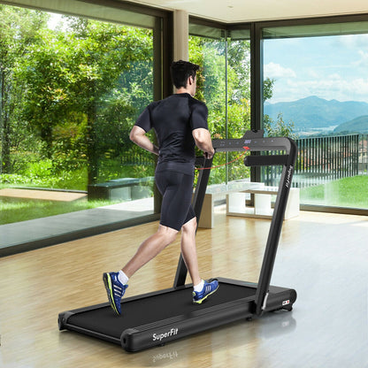 4.75HP 2-in-1 Folding Treadmill with Remote and App Control