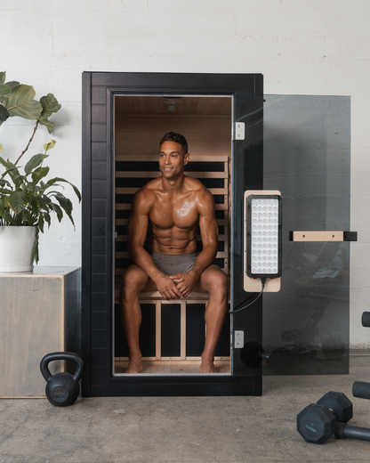 SaunaBox® Solara: 1-Person Full Spectrum Infrared Sauna