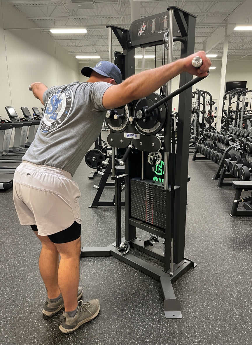 SFE Selectorized Standing Multi-Flight Shoulder & Chest Machine
