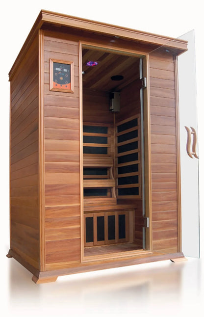 Sunray Sierra 2-Person Infrared Cedar Sauna with Carbon Heaters