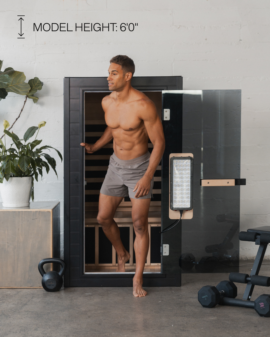 SaunaBox® Solara: 1-Person Full Spectrum Infrared Sauna