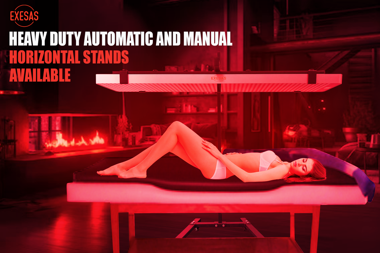 EXESAS 800 LED Full-Body Red Light Therapy Panel – 4000W Dual-Chip, 4 Wavelengths, 65" Panel, Remote Control