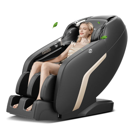 Zero Gravity SL-Track Shiatsu Massage Chair with 3D Rollers, Bluetooth & Heating – Black