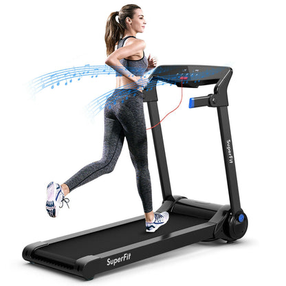 3HP Folding Treadmill with Bluetooth Speaker – Home & Office