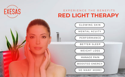EXESAS 80 LED Red Light Therapy Panel – 400W Dual-Chip, 660nm & 850nm, High Irradiance, 2-Year Warranty