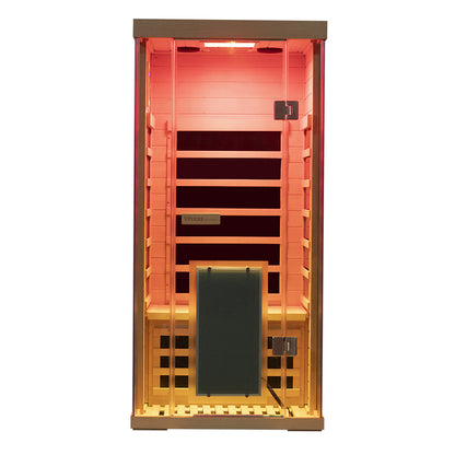 1-Person Hemlock Full-Glass Sauna Wizzisaunas SH01