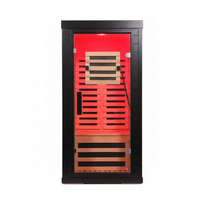 2-Person Indoor Infrared Sauna with Red Light Lamp
