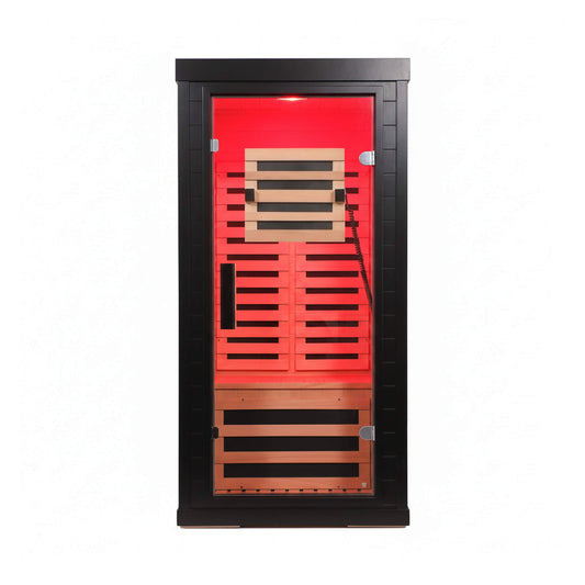 2-Person Indoor Infrared Sauna with Red Light Lamp