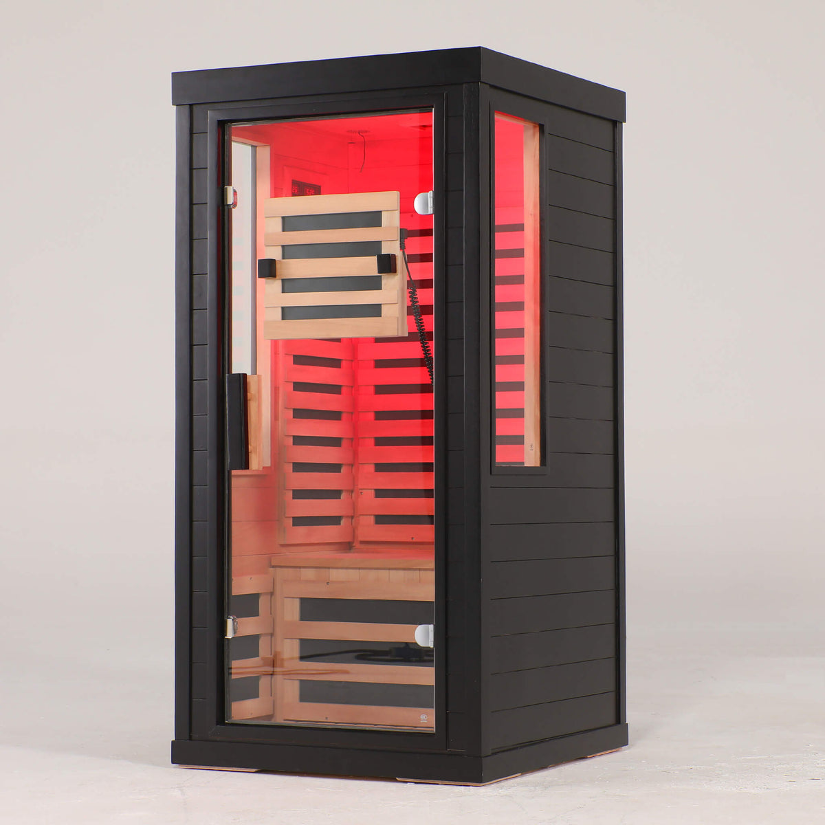 2-Person Indoor Infrared Sauna with Red Light Lamp