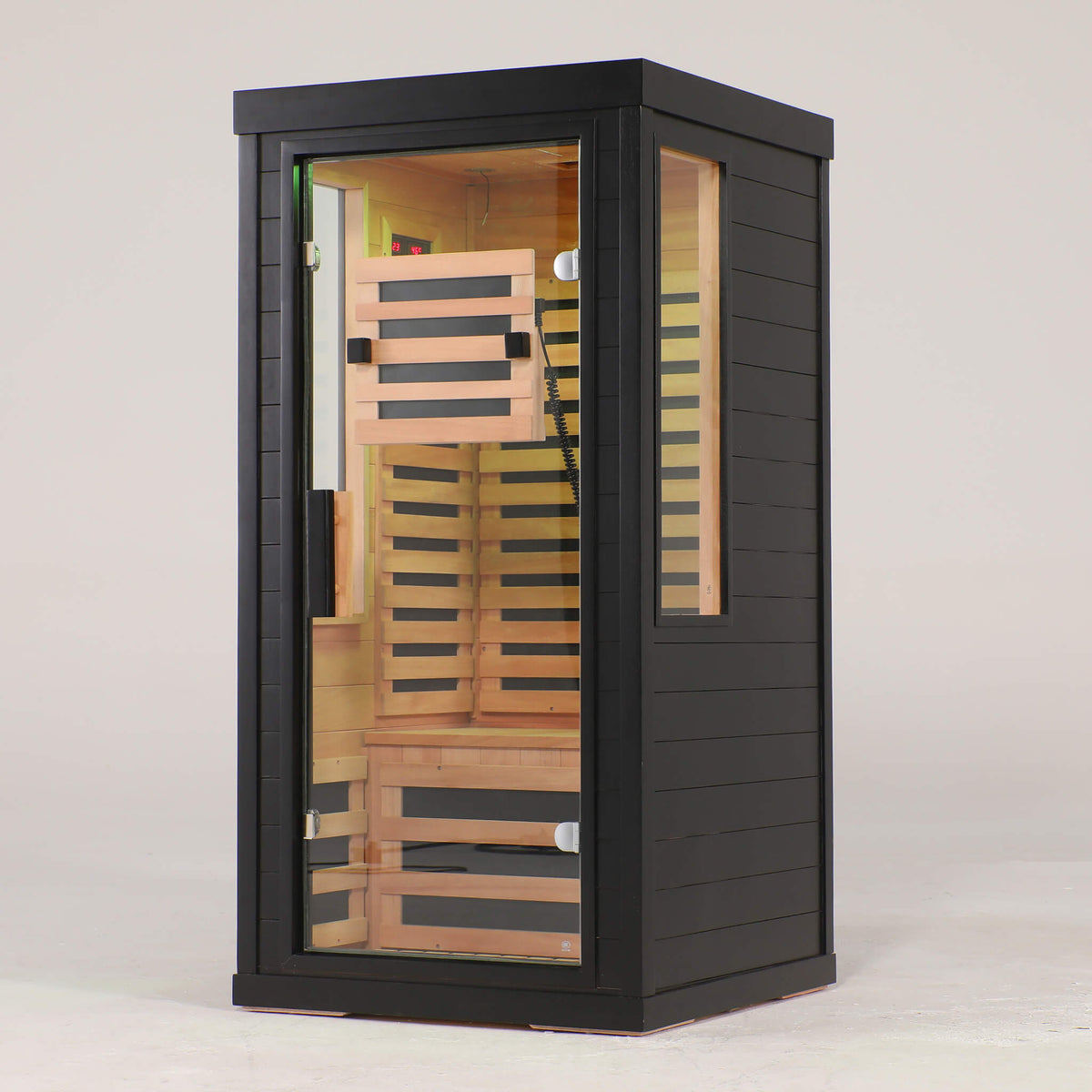 2-Person Indoor Infrared Sauna with Red Light Lamp