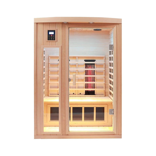 Thermora Orien 2-Person Far-Infrared Home Sauna, 1760W | Low EMF | Ceramic Heaters | Canadian Hemlock