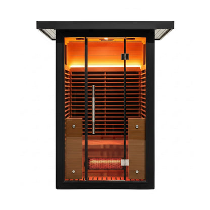 Thermora Lugano 2-Person Outdoor Full-Spectrum Infrared Sauna With Aluminum Alloy Exterior & WiFi (SAK14973)