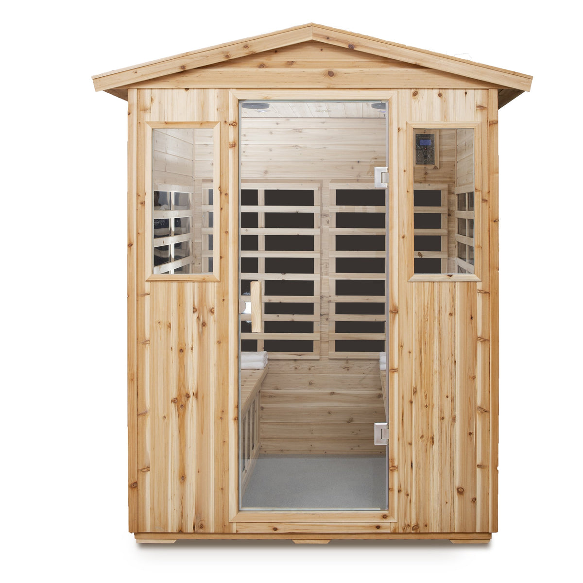 4-Person Far-Infrared Outdoor Sauna Room | Old Fir
