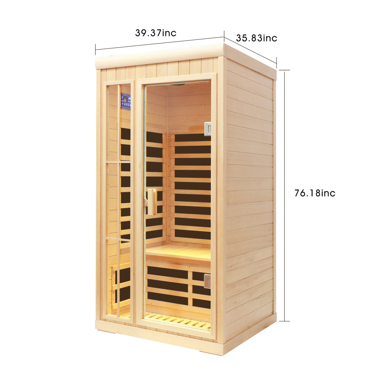 Deluxe One-Person Far Infrared Hemlock Sauna