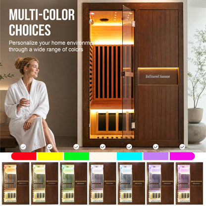 2165W Chilean Pine Home Sauna with 8 Heating Plates