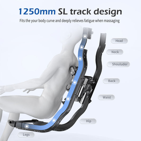 Bosscare GR8686 SL Track Zero Gravity Massage Chair – Gray